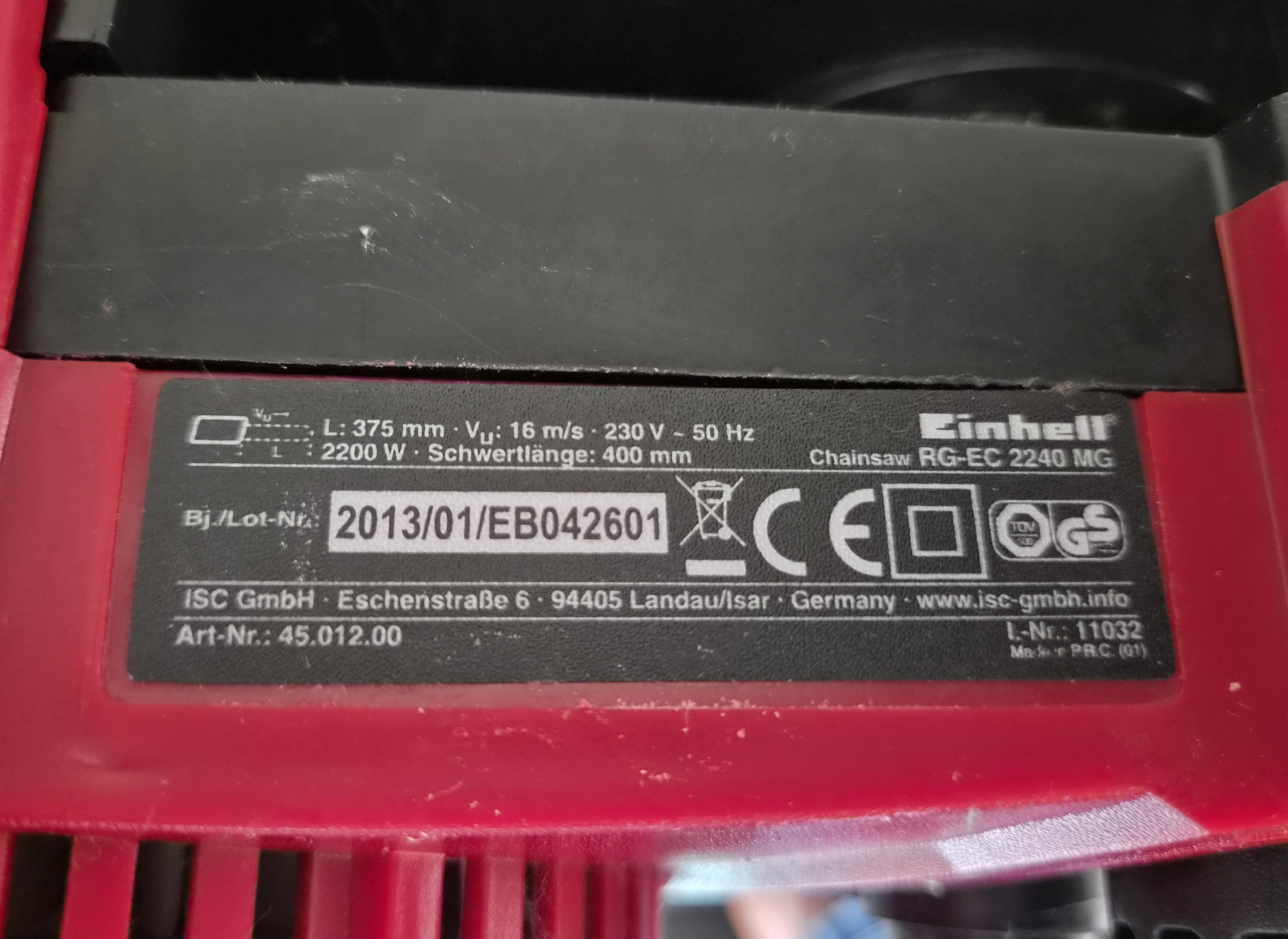 Kettensäge 230V EG2240MG