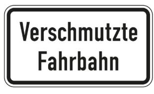 Zusatzschild 330x600 Nr.1007-35 Verschmutze Fahrbahn