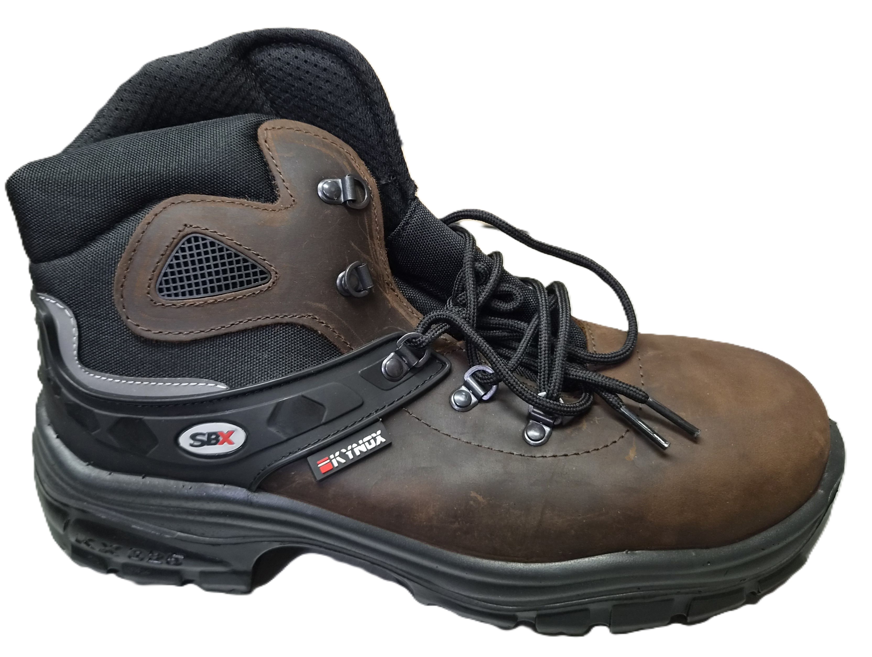 Stiefel S3 BRAUN KYNOX Leder Gr.45  SRC glattes Leder