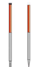 Fluchstab zerlegbar Stahl 2,16m weißrot