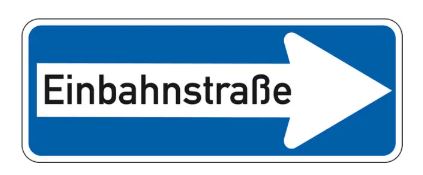 VZ Einbahnstraße rechtsweisend 300x800mm Nr.220-20