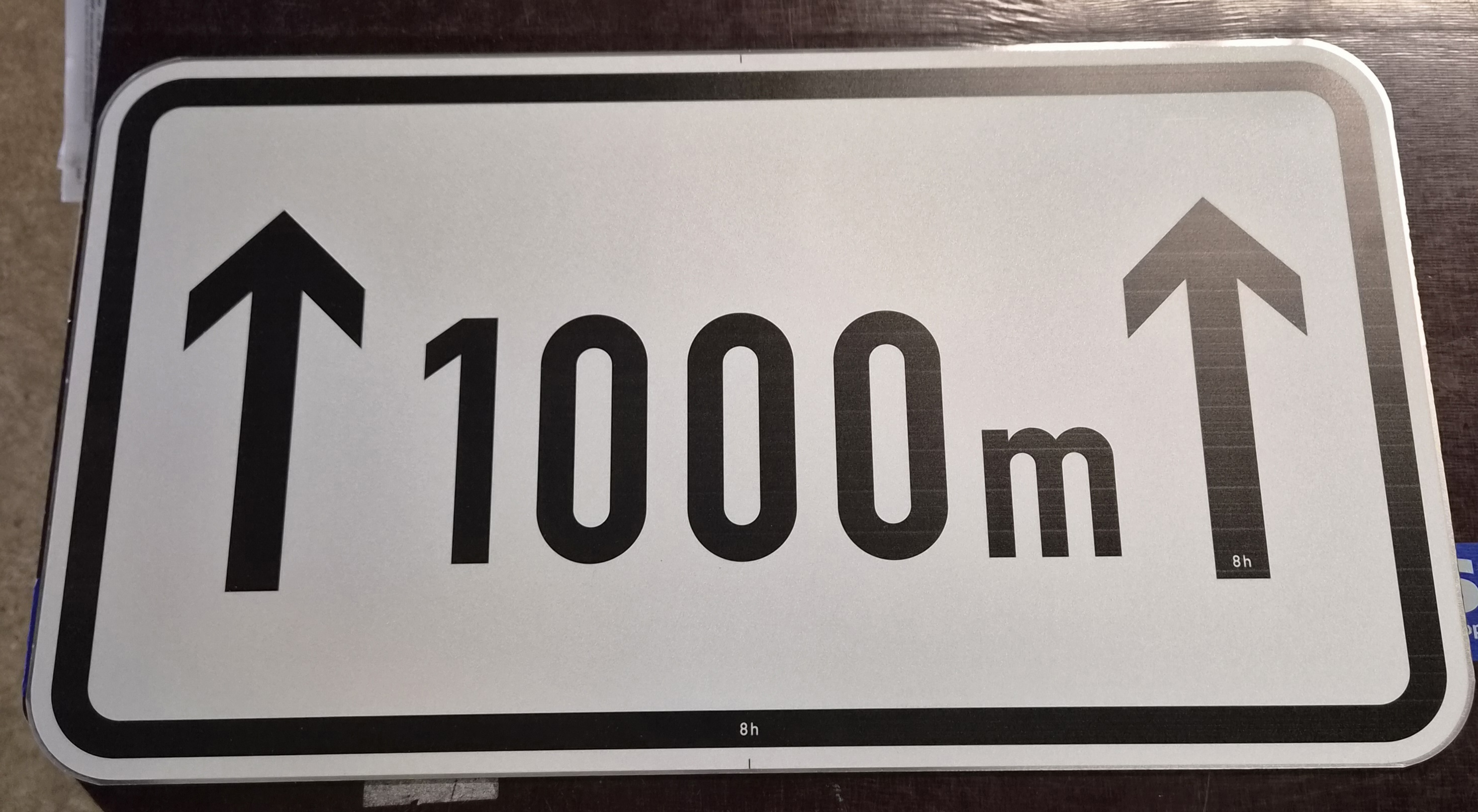 VZ Entfernung 1000m VZ1001-30 Pfeil 1000m Pfeil