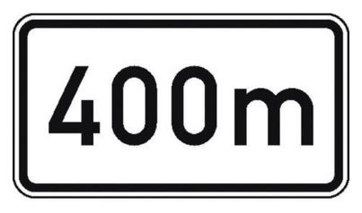 VZ Entfernung 400m 231x420mm ZZ1004-33